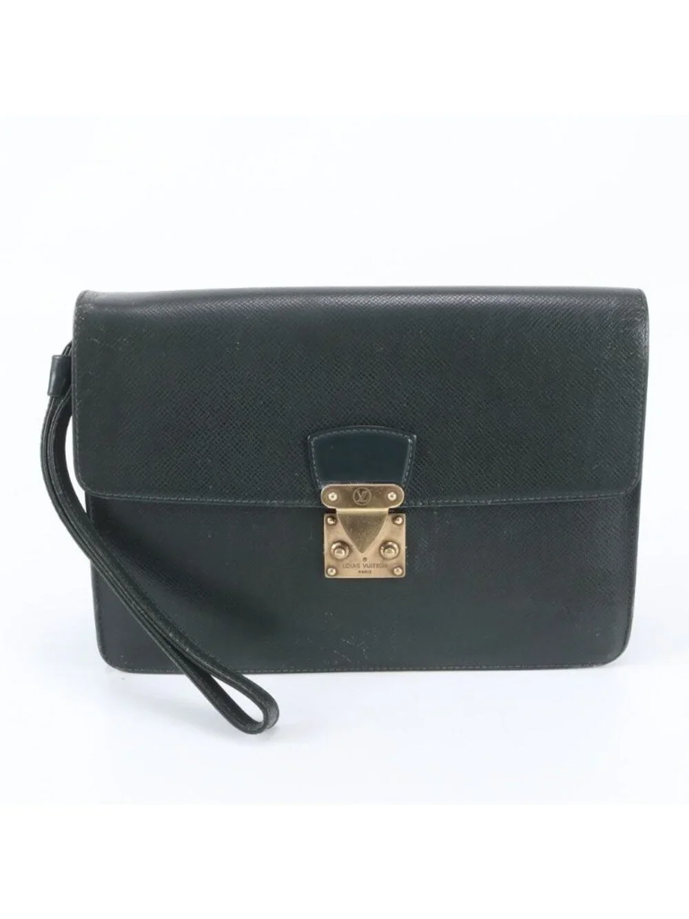 Louis Vuitton Taiga Pochette Clado Leather Clutch Pouch Business